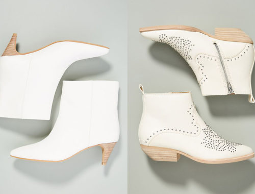 10 Cute White Booties from Anthropologie | HOMG gimme all these white booties! MustacheMelrose.com